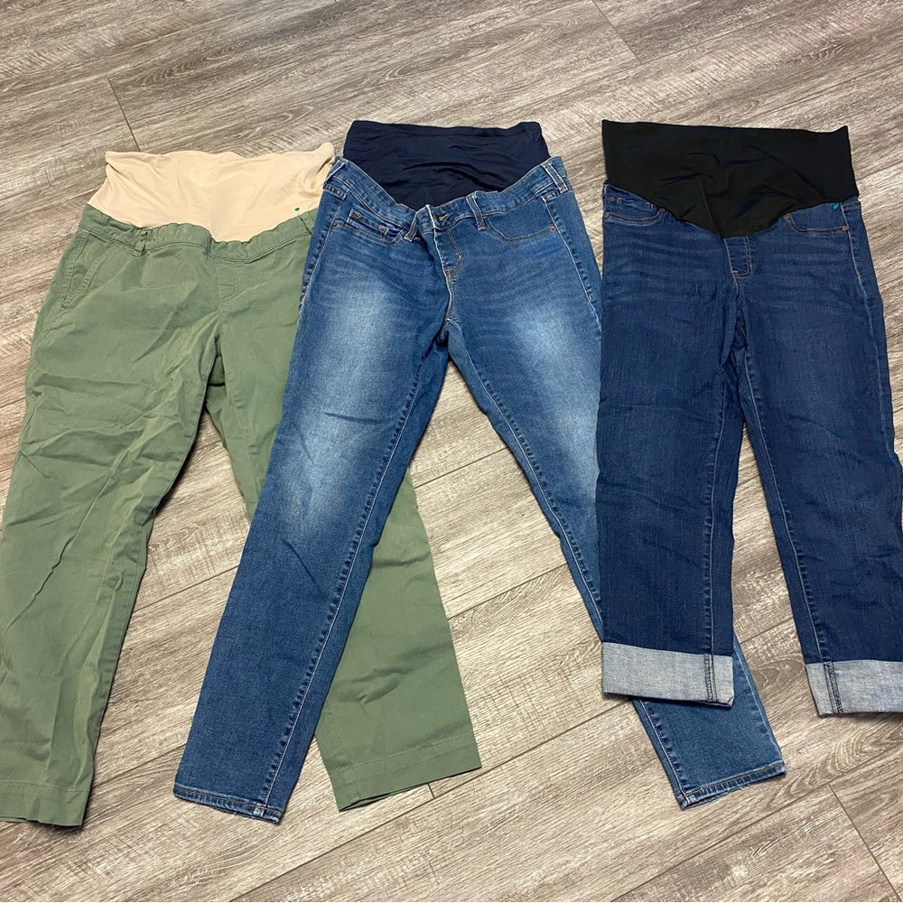 GAP Women's Ankle & Cropped Jeans - Green, Blue, Dark Blue